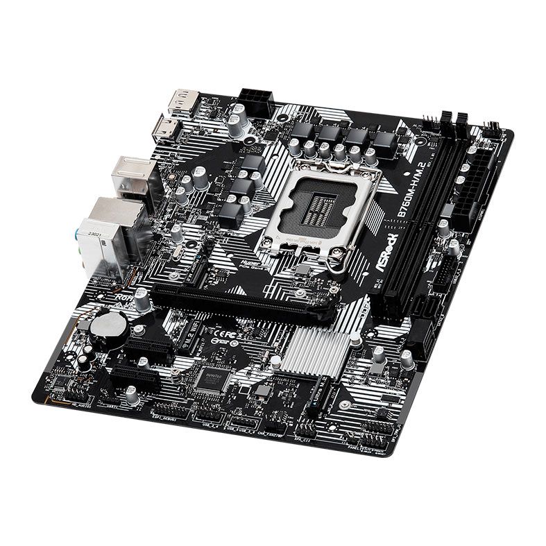 Placa Mae AsRock B760M-H/M.2, DDR5, LGA 1700, M-ATX, Chipset Intel B760, B760M-HM.2