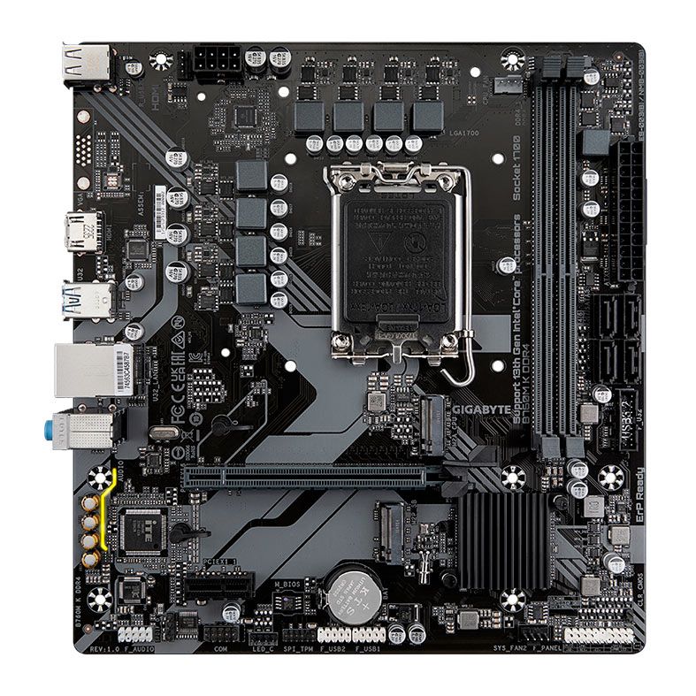 Placa Mae Gigabyte B760M K DDR4, LGA 1700, M-ATX, Chipset Intel B760, B760M-K-DDR4