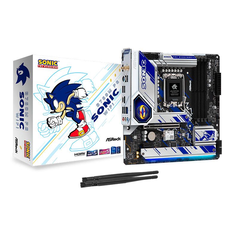 Placa Mae AsRock B760M PG SONIC WiFi, DDR5, LGA 1700, M-ATX, Chipset Intel B760, B760M-PG-SONIC-WIFI