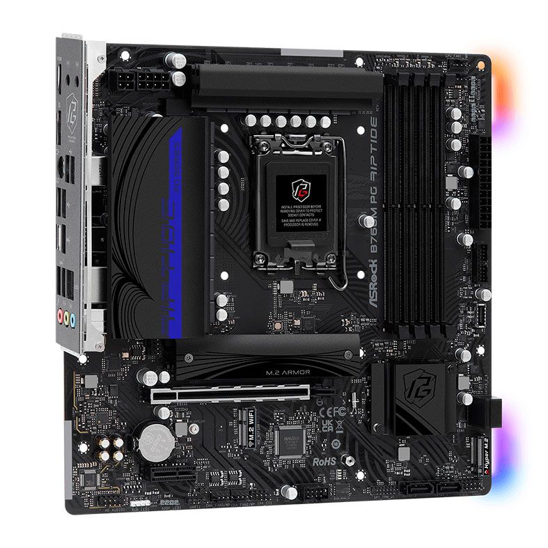 Placa Mae AsRock B760M PG Riptide, DDR5, Socket LGA 1700, M-ATX, Chipset Intel B760, B760MPG-RIPTIDE