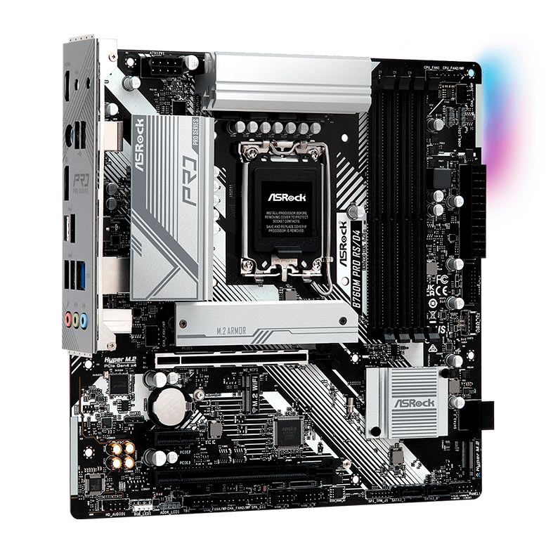Placa Mae AsRock B760M Pro RS D4, DDR4, Socket Intel LGA 1700, M-ATX, Chipset Intel B760, B760MPRO-RSD4