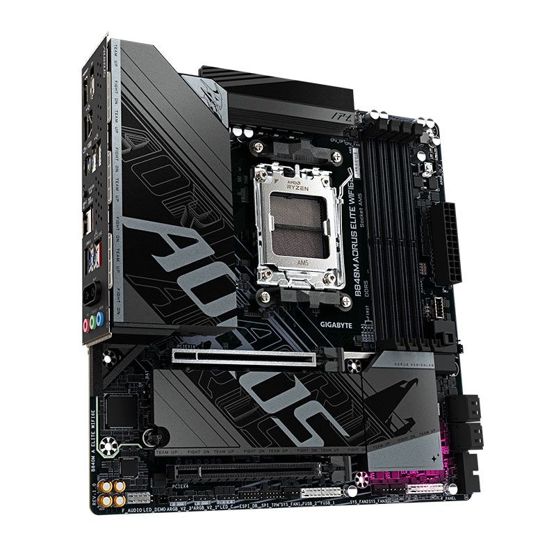 Placa Mae Gigabyte B840M Aorus Elite WIFI6E, DDR5, Socket AMD AM5, M-ATX, Chipset AMD B840, B840M-A-ELITE-WIFI6E