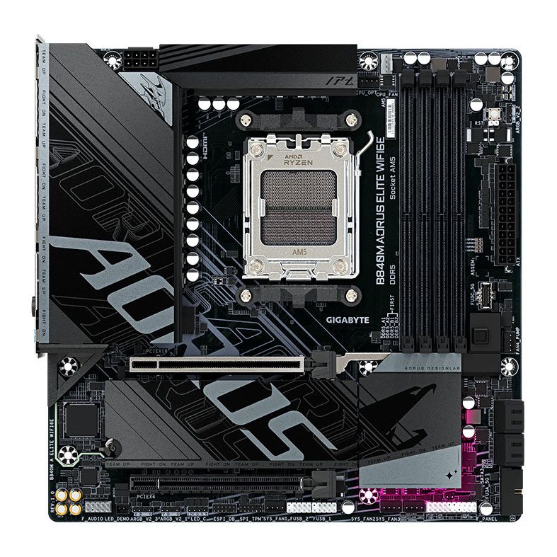 Placa Mae Gigabyte B840M Aorus Elite WIFI6E, DDR5, Socket AMD AM5, M-ATX, Chipset AMD B840, B840M-A-ELITE-WIFI6E