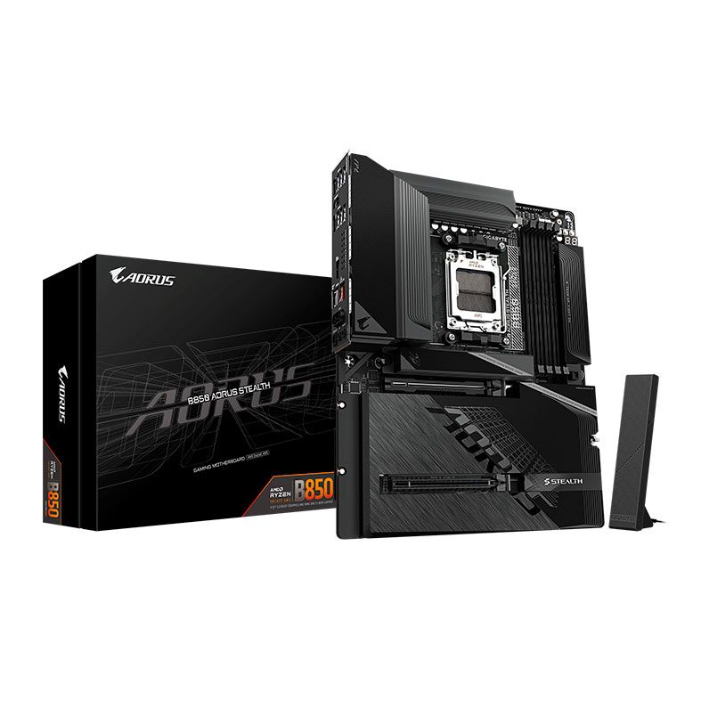 Placa Mae Gigabyte B850 Aorus Stealth, DDR5, Socket AMD AM5, ATX, Chipset AMD B850, B850-A-STEALTH