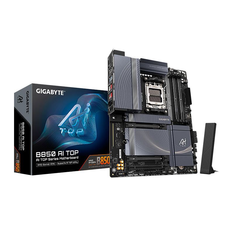 Placa Mae Gigabyte B850 AI TOP, DDR5, Socket AMD AM5, ATX, Chipset AMD B850, B850-AI-TOP