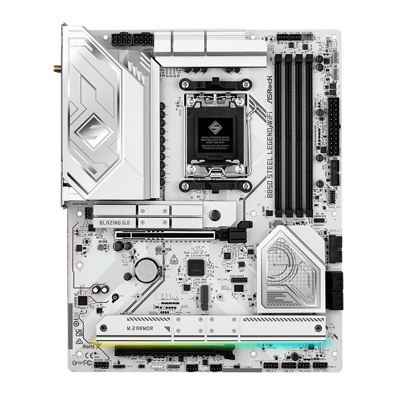 PRE VENDA - Placa Mae AsRock B850 Steel Legend WiFi, DDR5, Socket AMD AM5, ATX, Chipset AMD B850, B850-STEEL-LEGEND-WIFI