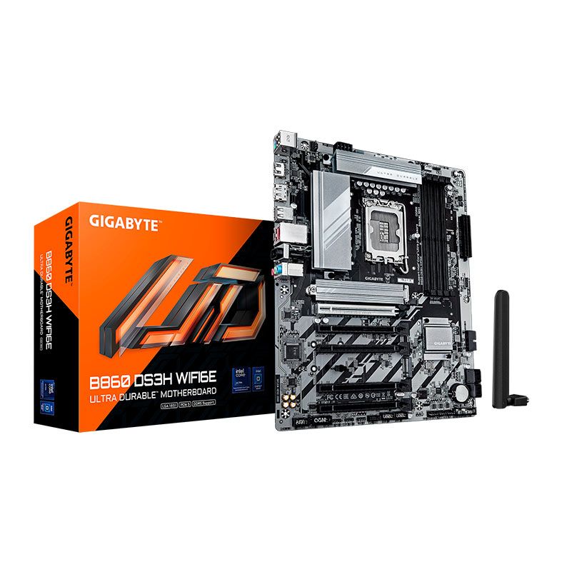 Placa Mae Gigabyte B860 DS3H WIFI6E, DDR5, LGA1851, ATX, Chipset Intel B860, B860-DS3H-WIFI6E