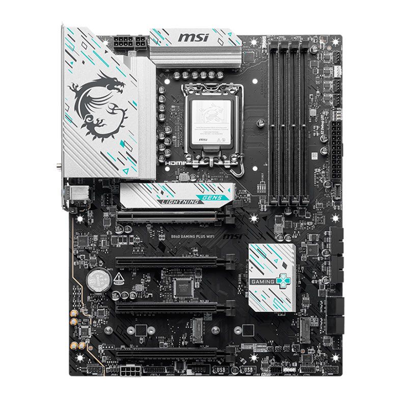 Placa Mae MSI B860 Gaming Plus WiFi, DDR5, LGA1851, ATX, Chipset Intel B860, B860-GAMING-PLUS-WIFI