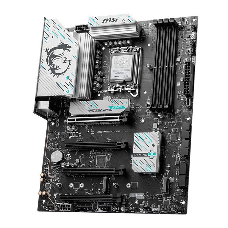 Placa Mae MSI B860 Gaming Plus WiFi, DDR5, LGA1851, ATX, Chipset Intel B860, B860-GAMING-PLUS-WIFI
