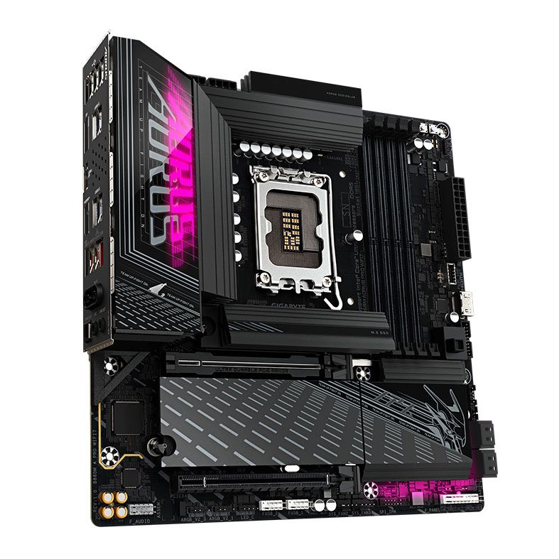 Placa Mae Gigabyte B860M Aorus Pro WIFI7, DDR5, LGA1851, M-ATX, Chipset Intel B860, B860M-A-PRO-WIFI7