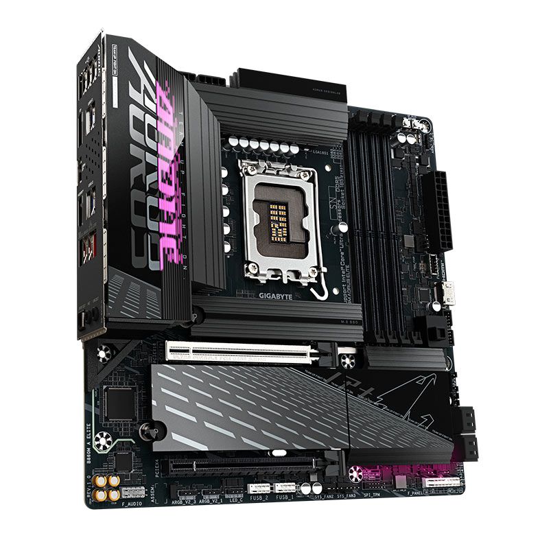 Placa Mae Gigabyte B860M Aorus Elite, DDR5, LGA1851, M-ATX, Chipset Intel B860, B860M-AORUS-ELITE
