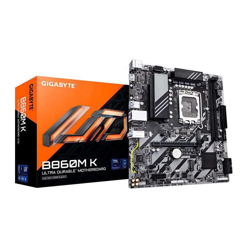 Placa Mae Gigabyte B860M K, DDR5, LGA1851, M-ATX, Chipset Intel B860, B860M-K