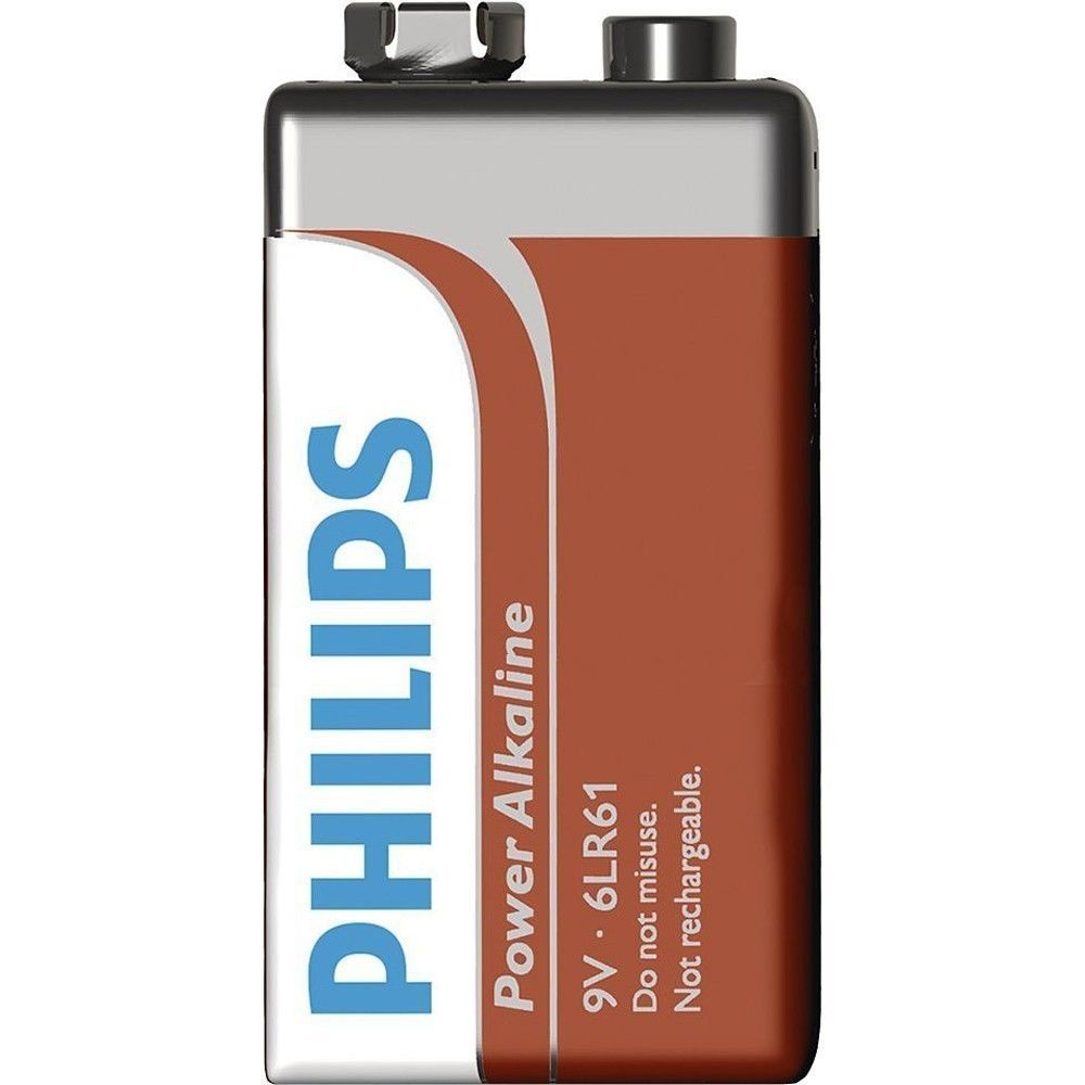 Bateria Philips 9V Alcalina PowerLife 6LR61P1B/97 C/12, 38193 - BOX