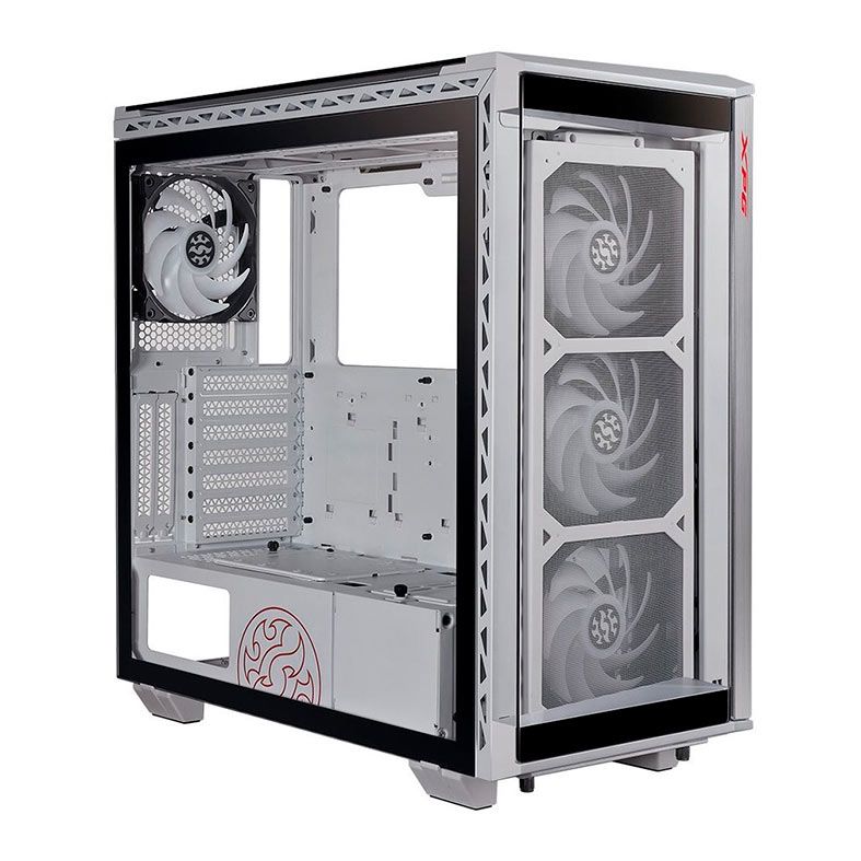 Gabinete Gamer XPG Battlecruiser, Mid-Tower, Lateral de Vidro, Com 4 Fans, ARGB, Branco, BATTLECRUISER-WHCWW