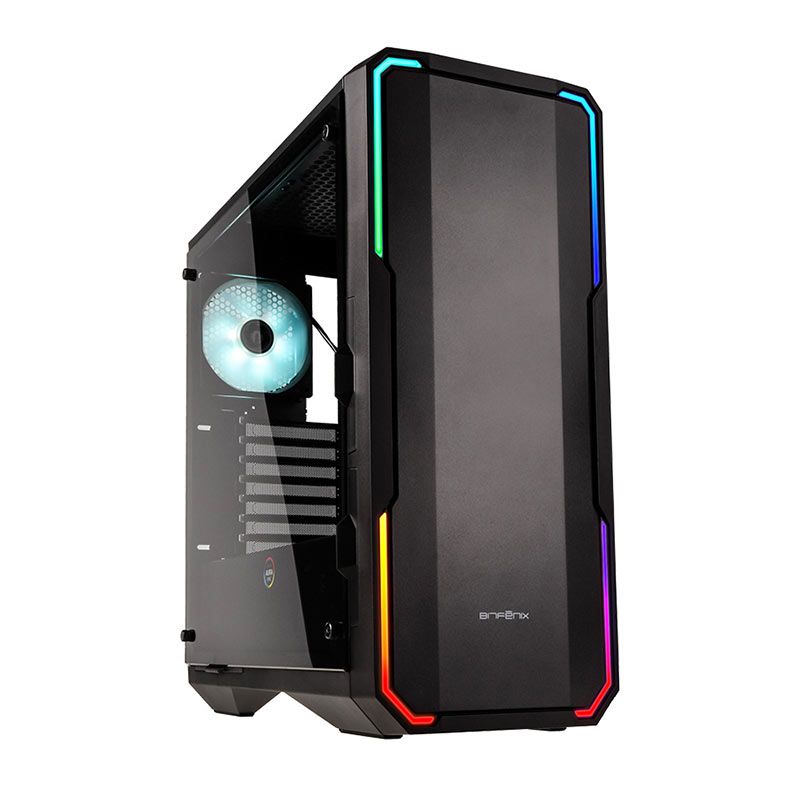 Gabinete Gamer BitFenix Enso, RGB, Mid Tower, Lateral de Vidro, Preto, BFC-ENS-150-KKWGK-RP