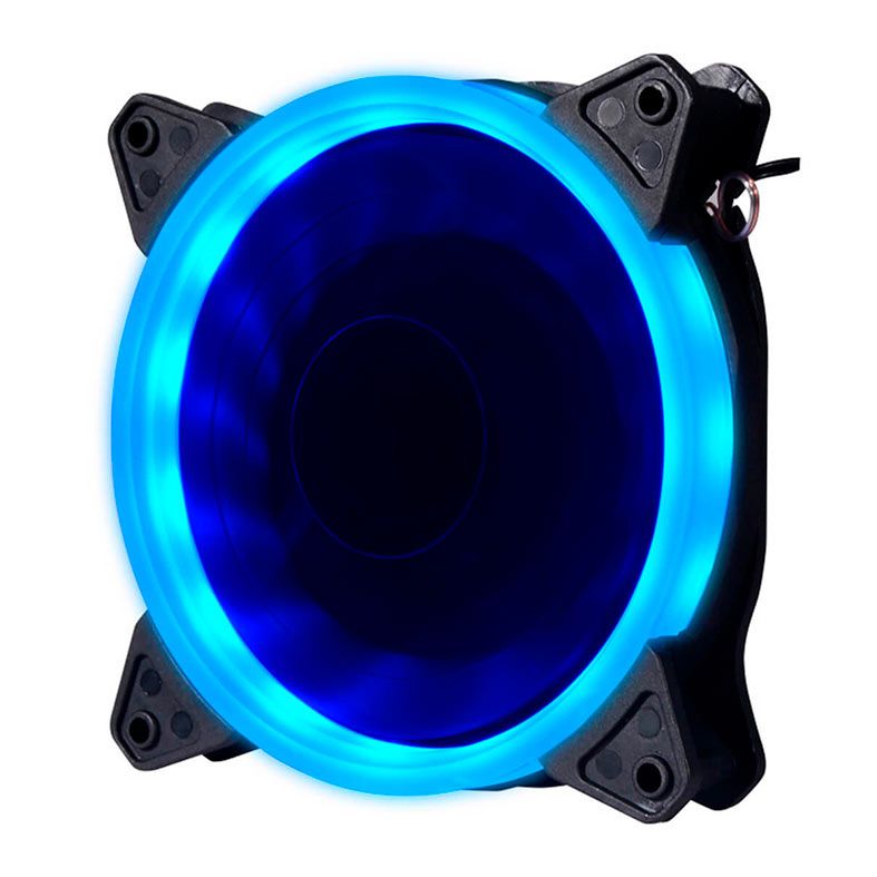 Ventoinha Bluecase BFR-24B, Led Azul, 120mm, Preta, BFR24BCASE