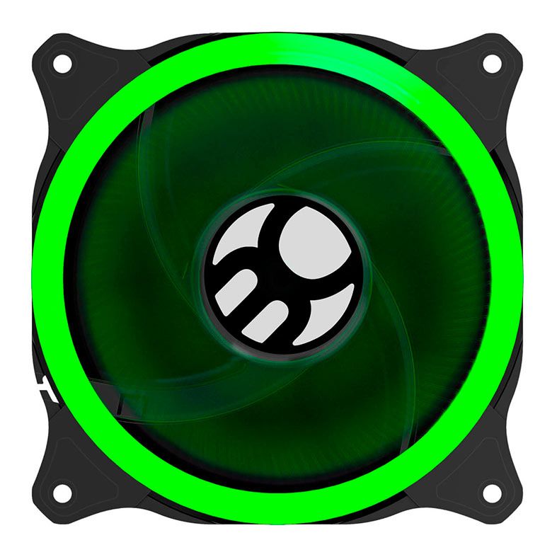 Ventoinha Bluecase BFR-24G, Led Verde, 120mm, Preta, BFR24GCASE