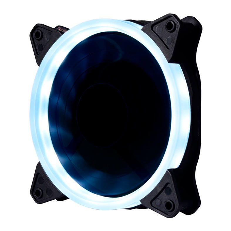Ventoinha Bluecase BFR-24W, Led Branco, 120mm, Preta, BFR24WCASE