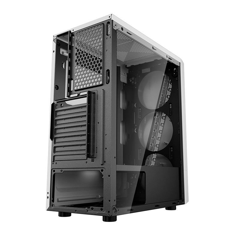 Gabinete Gamer BlueCase Frost Storm BG-018, RGB, Lateral de Vidro, Branco, BG-018WBX