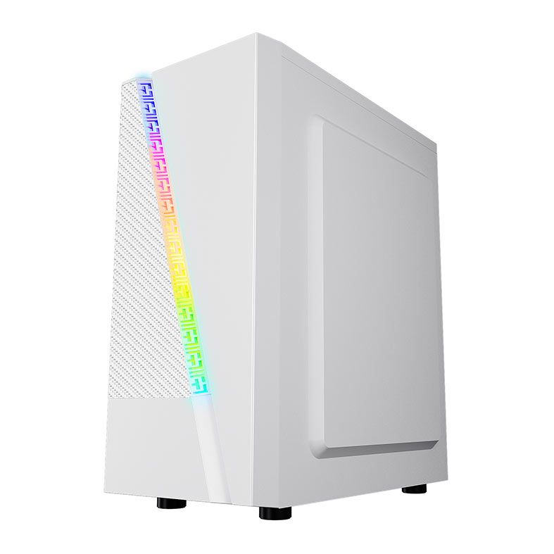 Gabinete Gamer BlueCase Frost Storm BG-018, RGB, Lateral de Vidro, Branco, BG-018WBX