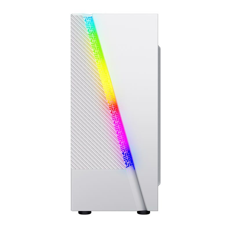 Gabinete Gamer BlueCase Frost Storm BG-018, RGB, Lateral de Vidro, Branco, BG-018WBX