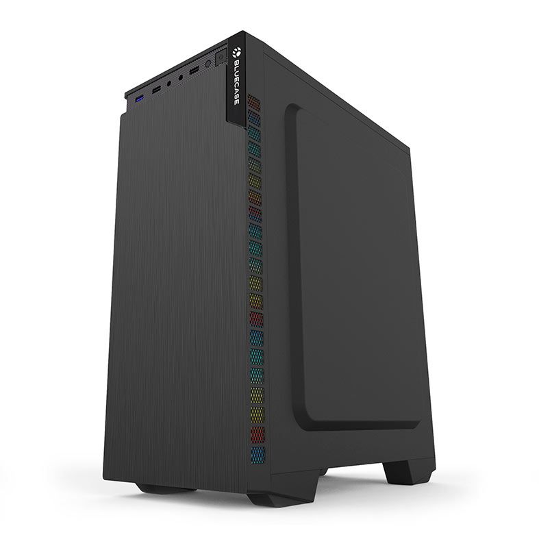 Gabinete Gamer BlueCase BG-030, Mid-Tower, Lateral De Vidro, Preto, BG-030
