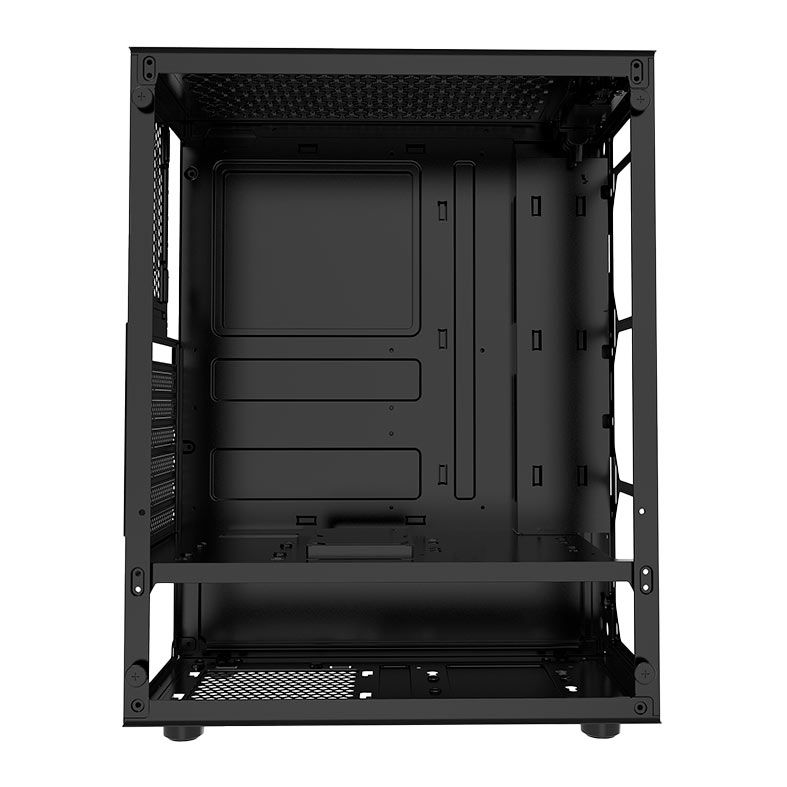 Gabinete Gamer Bluecase Airwave BG-031, RGB, Mid-Tower, Lateral de Vidro, Com 4 Fans, Preto, BG-031BX