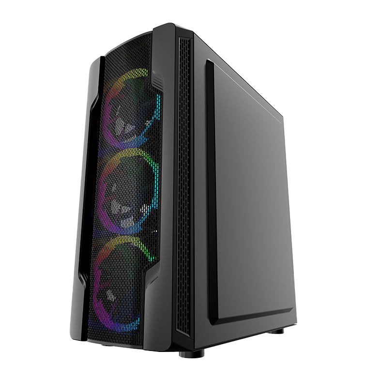 Gabinete Gamer Bluecase Airwave BG-031, RGB, Mid-Tower, Lateral de Vidro, Com 4 Fans, Preto, BG-031BX