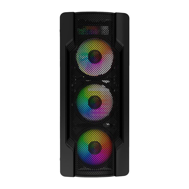 Gabinete Gamer Bluecase Airwave BG-031, RGB, Mid-Tower, Lateral de Vidro, Com 4 Fans, Preto, BG-031BX