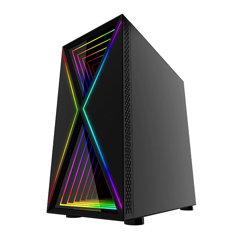 Gabinete Gamer Bluecase Pulse BG-034, RGB, Mid-Tower, Lateral de Vidro, Preto, BG-034BX