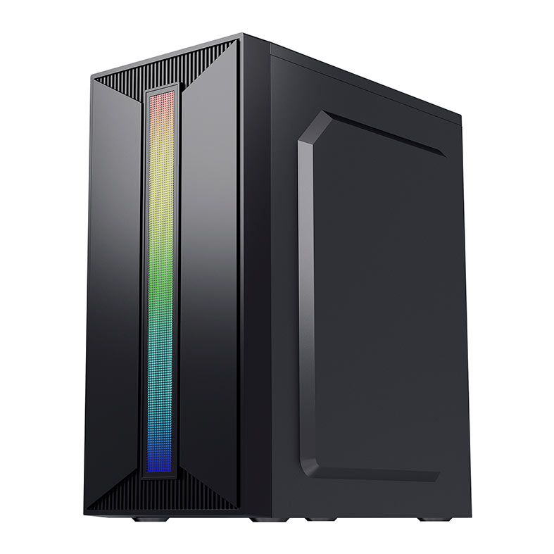 Gabinete Gamer Bluecase Mini Blaze BG-042, RGB, Mini-Tower, Lateral de Acrilico, Com 1 Fan, Preto, BG-042BX