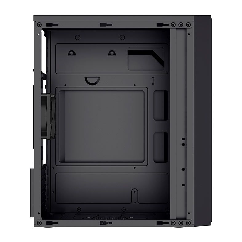 Gabinete Gamer Bluecase Mini Blaze BG-042, RGB, Mini-Tower, Lateral de Acrilico, Com 1 Fan, Preto, BG-042BX