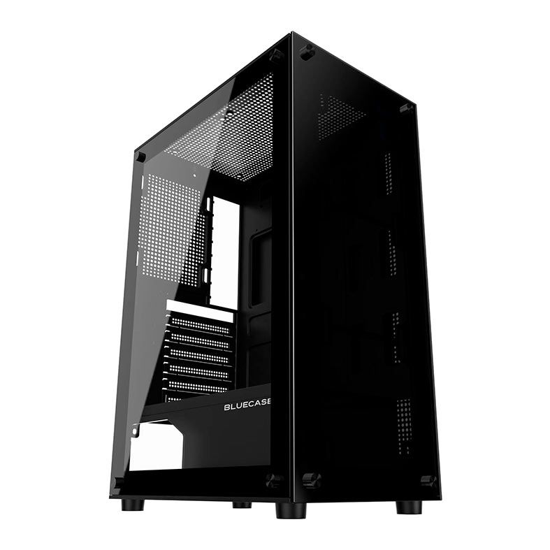 Gabinete Gamer Bluecase Prism Pro BG-046, RGB, Mid-Tower, Lateral de Vidro, Com 4 Fans, Preto, BG-046BX
