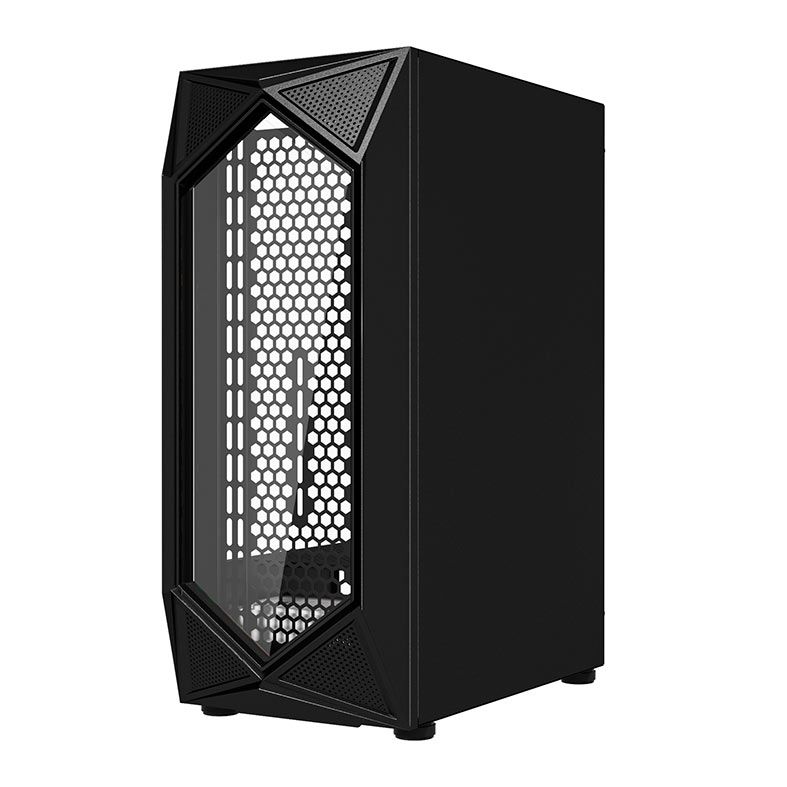 Gabinete Gamer Bluecase Obsidian BG-049, RGB, Mid-Tower, Lateral de Vidro, Com 1 Fan, Preto, BG-049BX