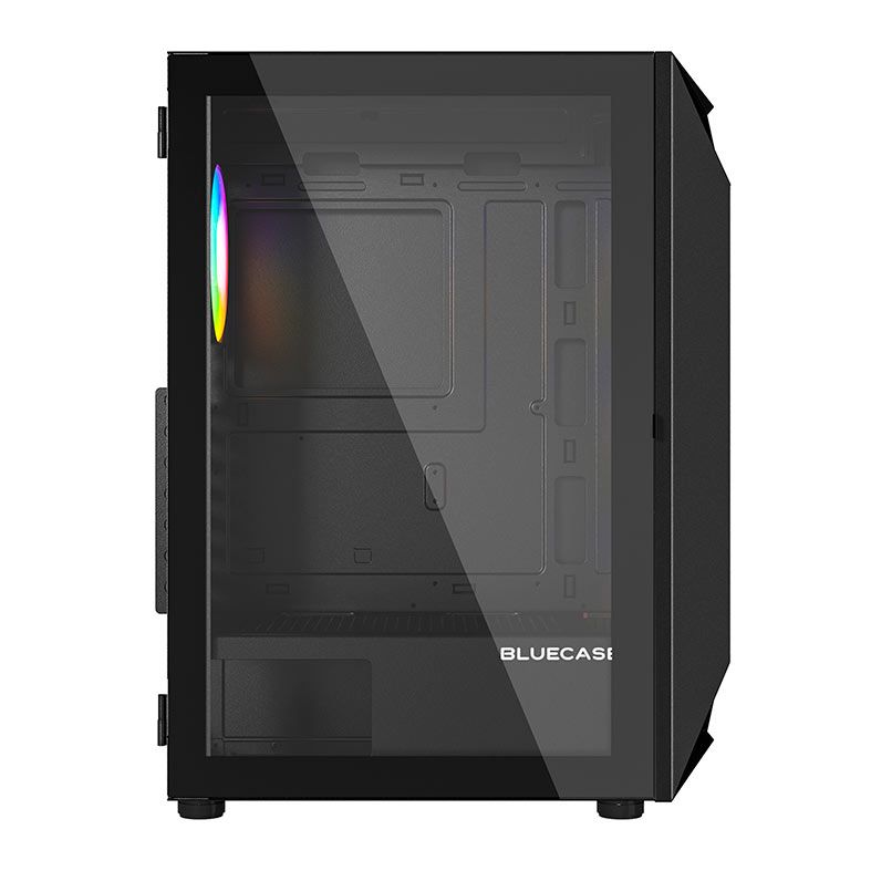 Gabinete Gamer Bluecase Obsidian BG-049, RGB, Mid-Tower, Lateral de Vidro, Com 1 Fan, Preto, BG-049BX