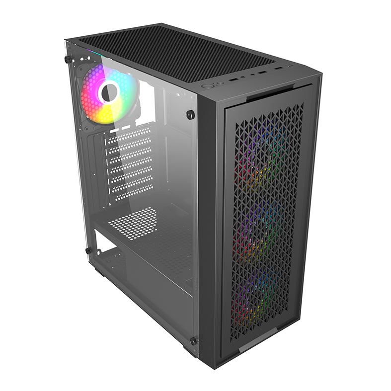 Gabinete Gamer Bluecase X-Frame, Mid-Tower, Lateral de Vidro, Preto, BG-050BX
