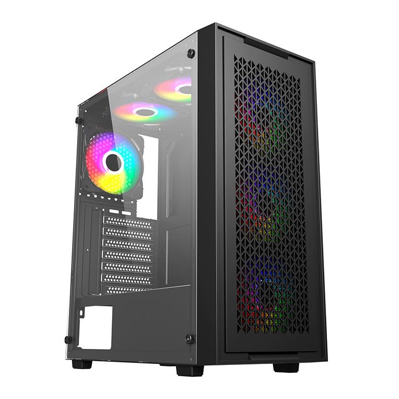 Gabinete Gamer Bluecase X-Frame, Mid-Tower, Lateral de Vidro, Preto, BG-050BX