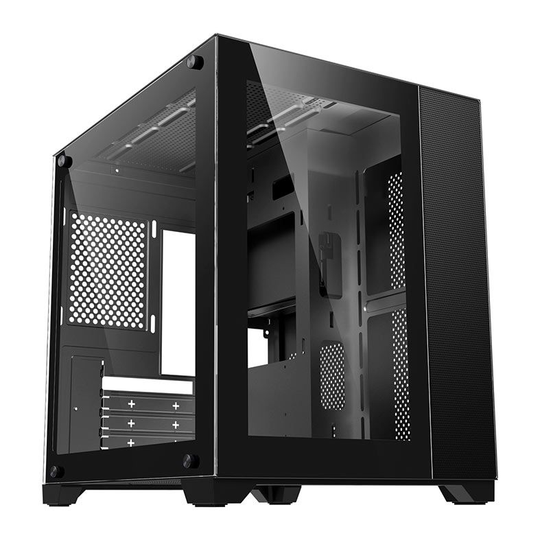 Gabinete Gamer Bluecase Atlantis BG-051, Mid-Tower, Lateral e Frontal de Vidro, Preto, BG-051BX  