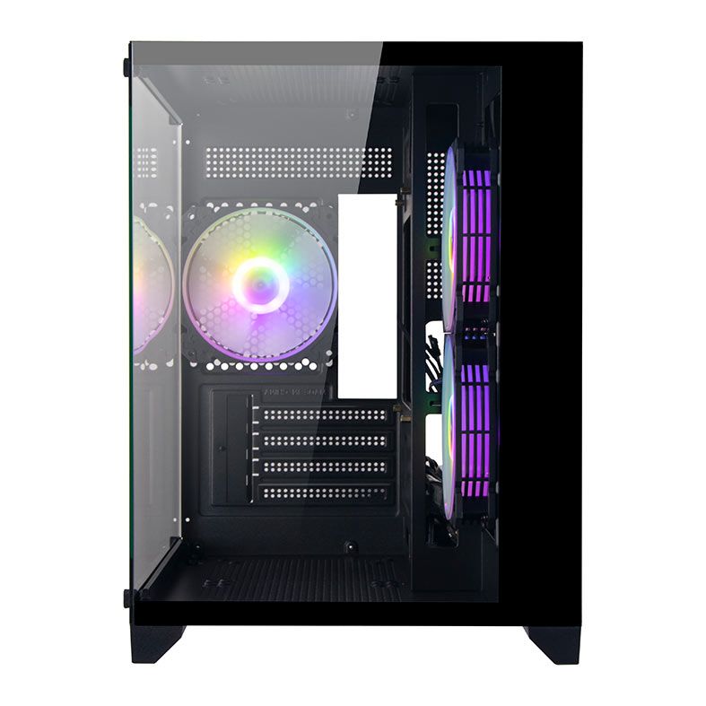 Gabinete Gamer Bluecase Soul Pro, Mid-Tower, Lateral de Vidro, Com 3 Fans, Preto, BG-052-BK