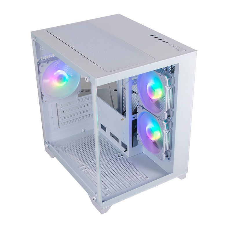 Gabinete Gamer Bluecase Soul Pro, Mid-Tower, Lateral de Vidro, Com 3 Fans, Branco, BG-052-WH