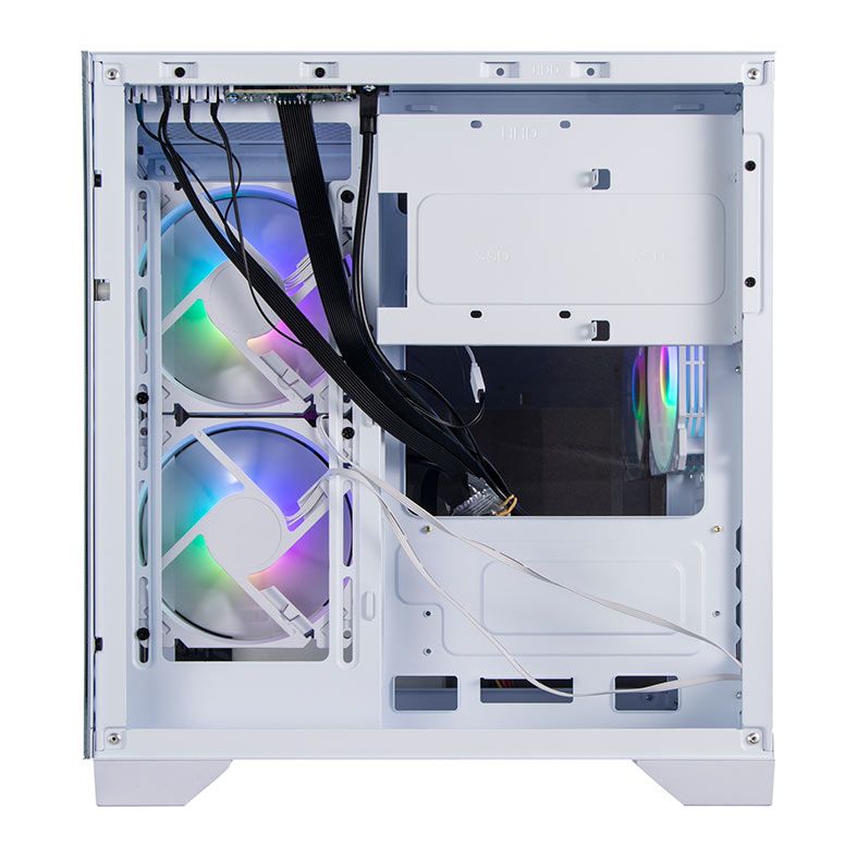 Gabinete Gamer Bluecase Soul Pro, Mid-Tower, Lateral de Vidro, Com 3 Fans, Branco, BG-052-WH