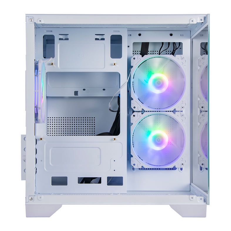 Gabinete Gamer Bluecase Soul Pro, Mid-Tower, Lateral de Vidro, Com 3 Fans, Branco, BG-052-WH
