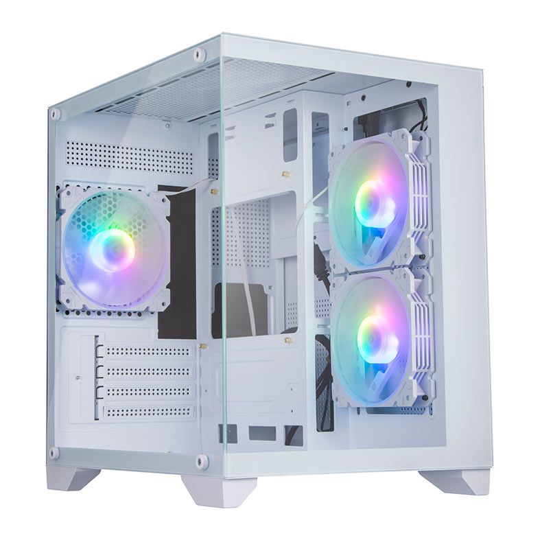 Gabinete Gamer Bluecase Soul Pro, Mid-Tower, Lateral de Vidro, Com 3 Fans, Branco, BG-052-WH