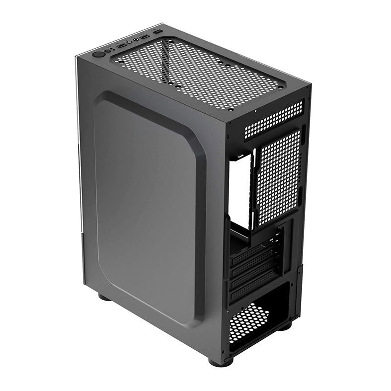 Gabinete Gamer Bluecase Nuker BG-053, Mid Tower, Lateral De Vidro Temperado, Preto, BG-053