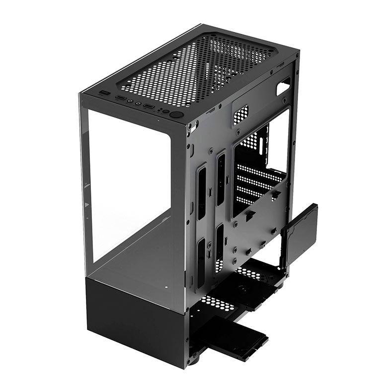 Gabinete Gamer Bluecase Nuker BG-053, Mid Tower, Lateral De Vidro Temperado, Preto, BG-053