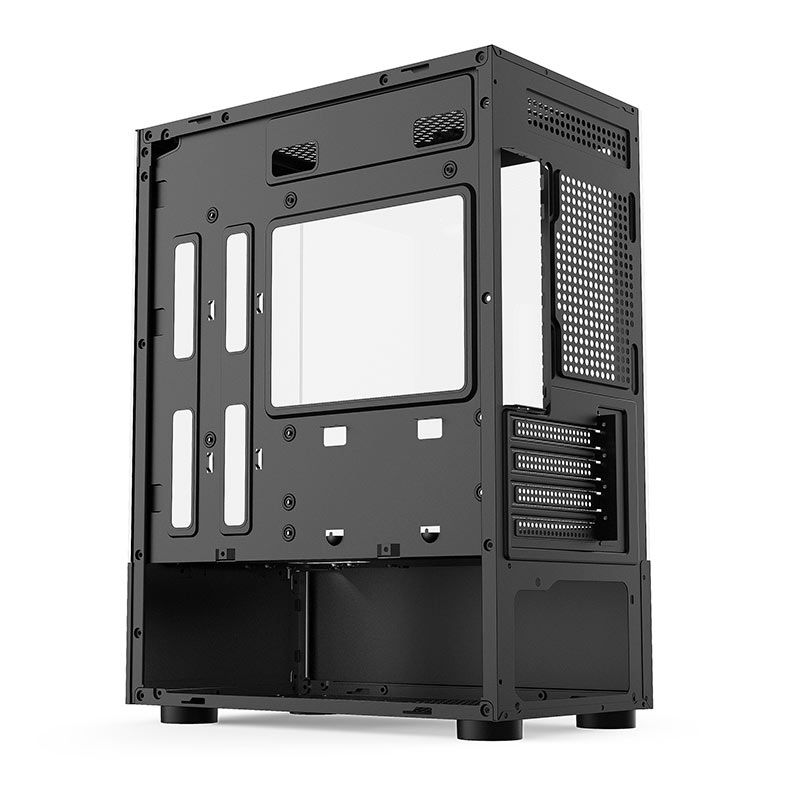 Gabinete Gamer Bluecase Nuker BG-053, Mid Tower, Lateral De Vidro Temperado, Preto, BG-053