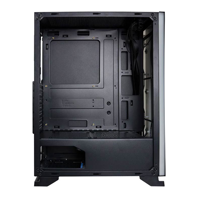 Gabinete BlueCase BG-028 RGB Lateral Acrilico Preto, BG028GCASE