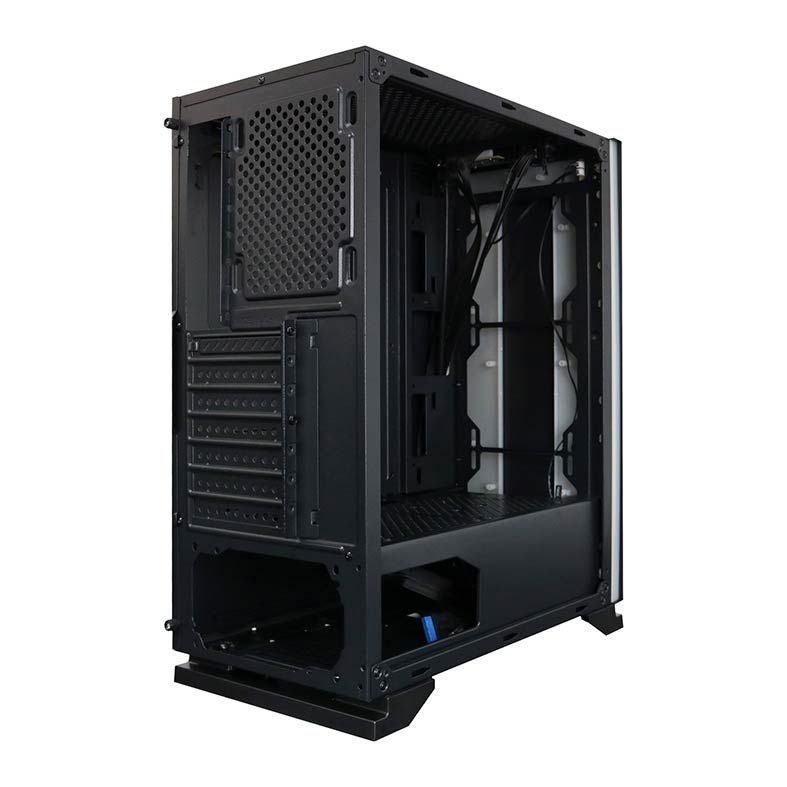 Gabinete BlueCase BG-028 RGB Lateral Acrilico Preto, BG028GCASE