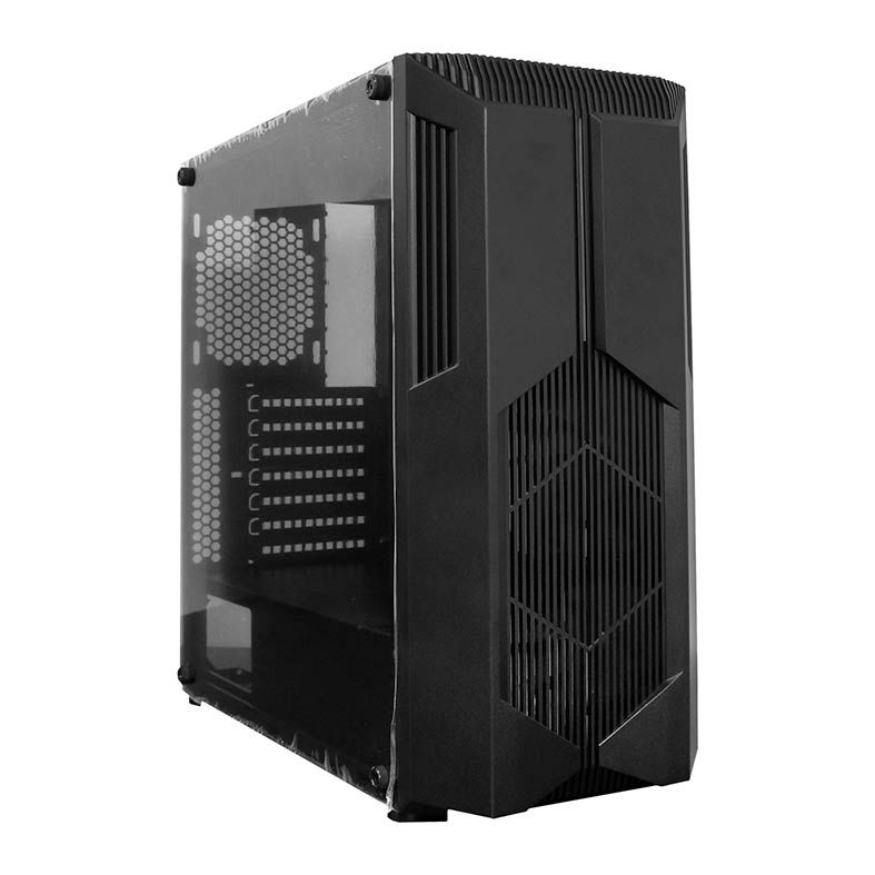 Gabinete BlueCase BG-029 RGB + 2 Fan RGB Preto, BG029G2FRGB