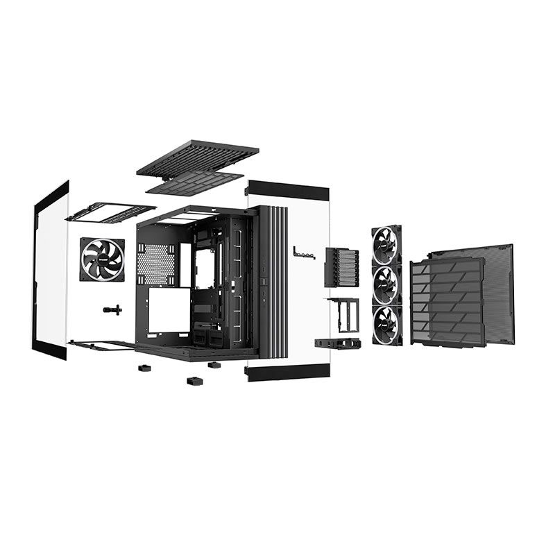Gabinete Gamer Be Quiet! Light Base 900 FX, ARGB, Full-Tower, Lateral de Vidro, Com 4 Fans, Preto, BGW71